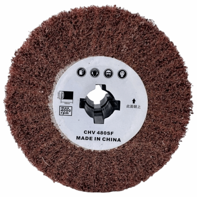 RODA PG MANTA ABRASIVA 100X120 VERMELHA PARA POLIDORA INOX ARITA DSN100 - CHV 480SF - Imagem 2