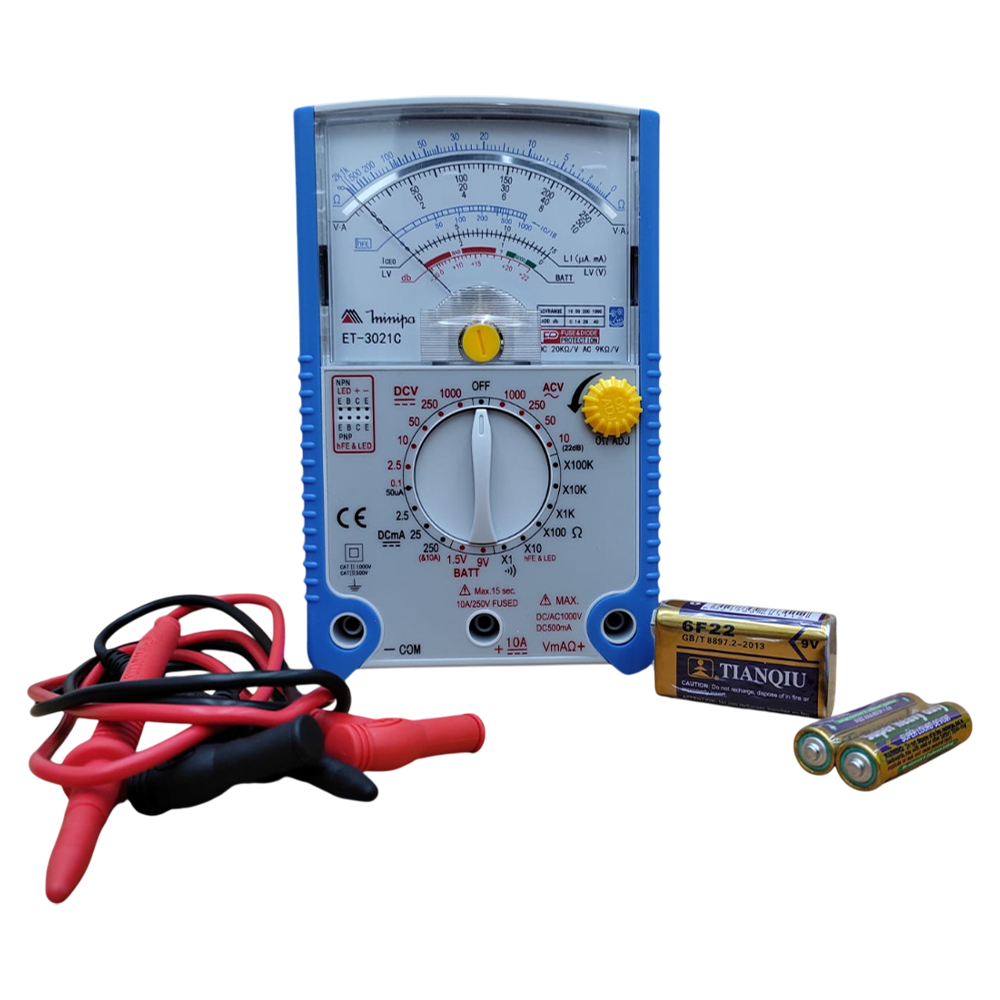 MULTIMETRO ANALOGICO PROFISSIONAL 500V MINIPA ET-3021C - Imagem 2