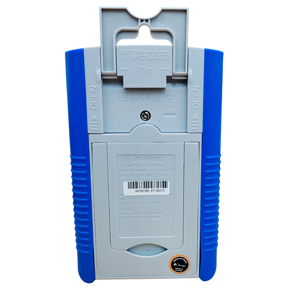 MULTIMETRO ANALOGICO PROFISSIONAL 500V MINIPA ET-3021C - Imagem 3