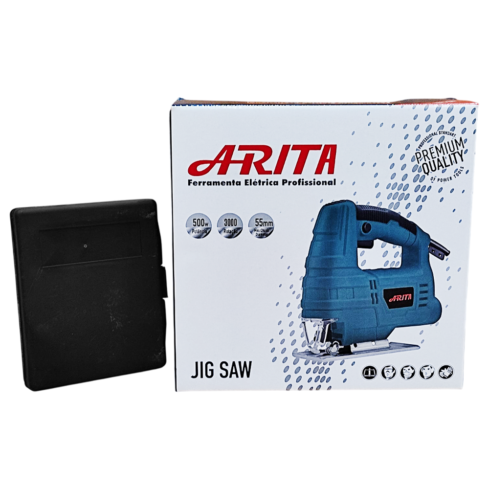 SERRA TICO-TICO 500W ARITA JIG SAW 220V + JOGO DE LÂMINAS COM 14 PEÇAS