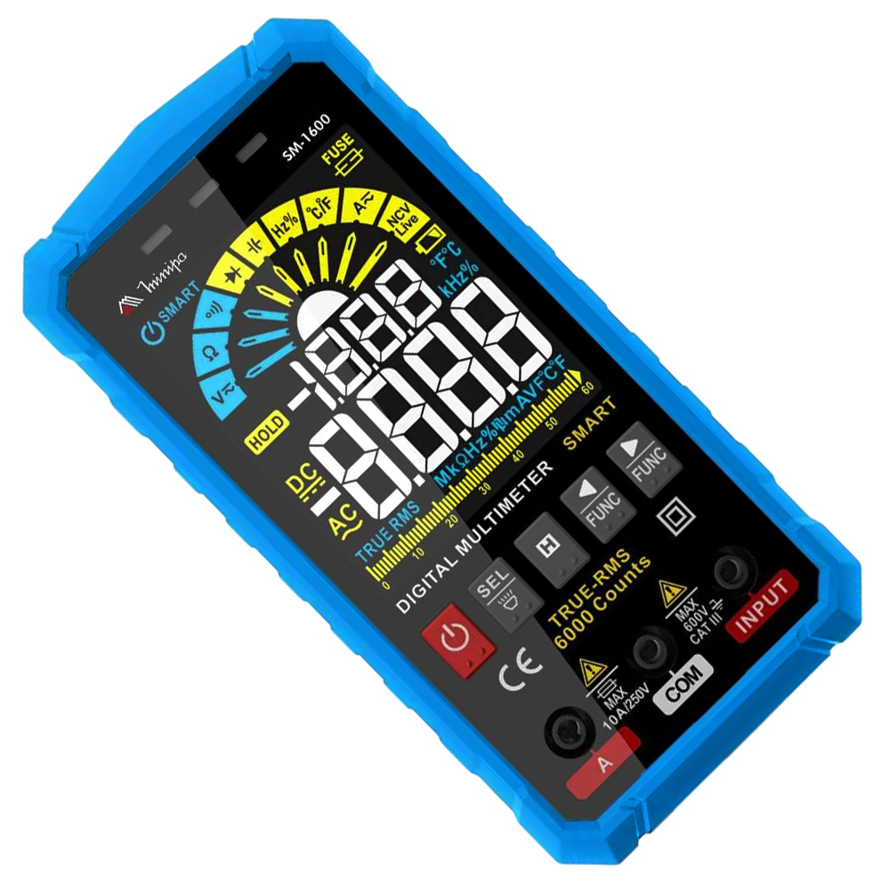 MULTÍMETRO DIGITAL SMART MINIPA SM-1600 ESCALA AUTOMATICA NCV CAT III 600V