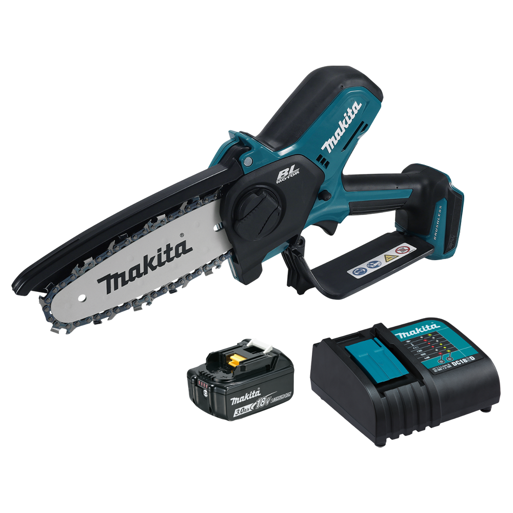 CORTADOR DE GALHOS 150MM A BATERIA 18V MAKITA DUC150SF01 - SOMENTE A MAQUINA + BATERIA 3.0AH BL1830B + CARREGADOR DC18SD