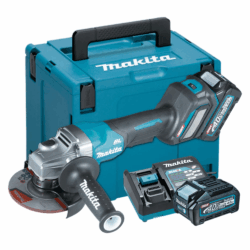 ESMERILHADEIRA ANGULAR 5"(125MM) A BATARIA 40V XGT BRUSHLESS CONTROLE VELOCIDADE MAKITA GA032GM201 COM 2 BATERIA 4AH,CARREGADOR E MAKPAC