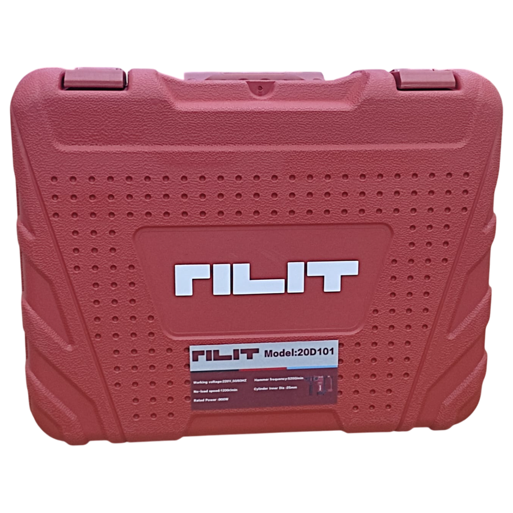 MARTELETE PERFURADOR E ROMPEDOR SDS-PLUS 28MM 4.2KG 900W RILITT 20D101 220V - COM 3 BROCAS, PONTEIRO, TALHADEIRA E MALETA - Imagem 4