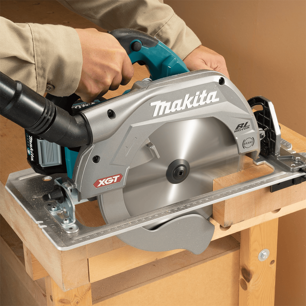 SERRA CIRCULAR 235MM(9.1/4") A BATERIA 40V XGT MAKITA HS010GT201 - COM 2 BATERIA 5.0AH + CARREGADOR + MALETA - Imagem 5