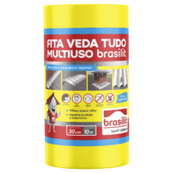 FITA ADESIVA IMPERMEABILIZANTE VEDA TUDO 30CMX10M BRASILIT 1054203010 - COR ALUMINIO