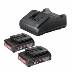 KIT COM 2 BATERIAS 2.0AH 18V(GBA18V 2.0AH 1600Z00036) + CARREGADOR BIVOLT GAL18V20(1600A021LA) BOSCH 1600A02RN1