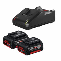 KIT COM 2 BATERIAS 4.0AH 18V(GBA18V 4.0AH 1600Z00038) + CARREGADOR BIVOLT GAL18V40(1600A028TY) BOSCH 1600A02RM8