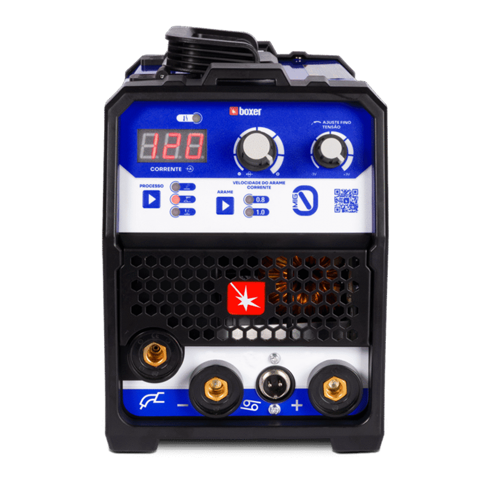 INVERSORA DE SOLDA MIG/MAG MULTIPROCESSO 120A BIVOLT 110V/220V *USO SEM GAS* BOXER 99085 MIG0 - Imagem 2