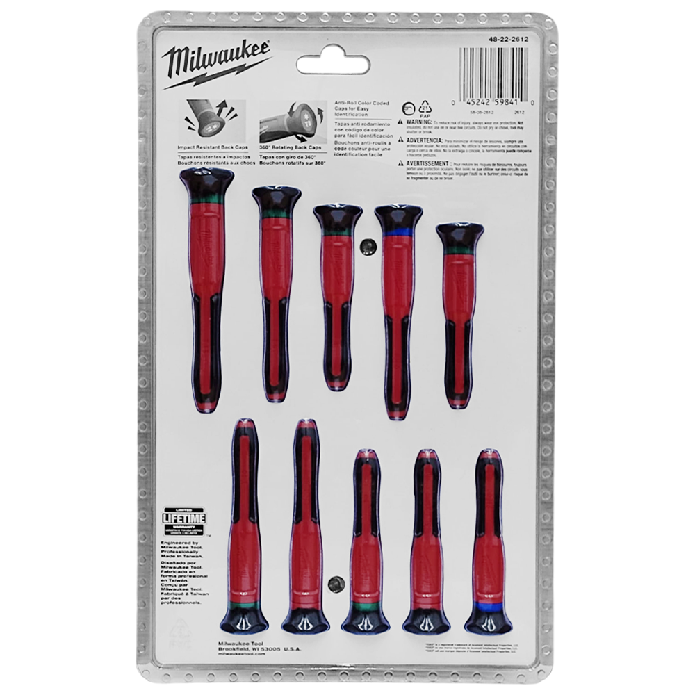 JOGO CHAVE TORX DE PRECISÃO COM 10 PEÇAS MILWAUKEE 48-22-2612 - Imagem 2