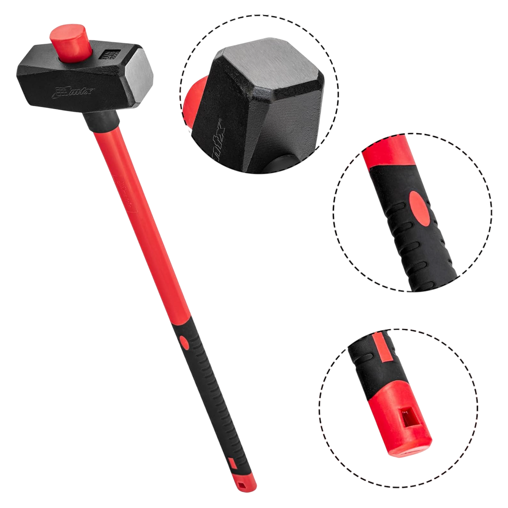 MARRETA QUADRADA 5000G CABO EM FIBRA DE VIDRO EMBORRACHADO MTX 109249 - Imagem 3