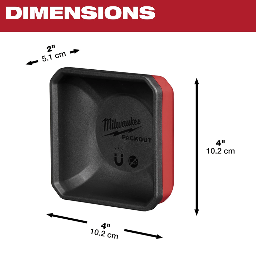 RECIPIENTE QUADRADO MAGNÉTICO PACKOUT MILWAUKEE 48-22-8070 - Imagem 4