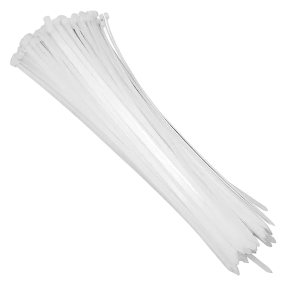 ABRAÇADEIRA DE NYLON BRANCO 400MMX7.6MM COM 100 UNIDADE NOLL 80,0047