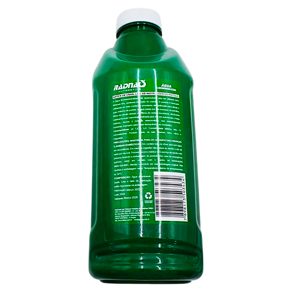 ÁGUA BI-DESMINERALIZADA RADNAQ 1010 1 LITRO - Imagem 3