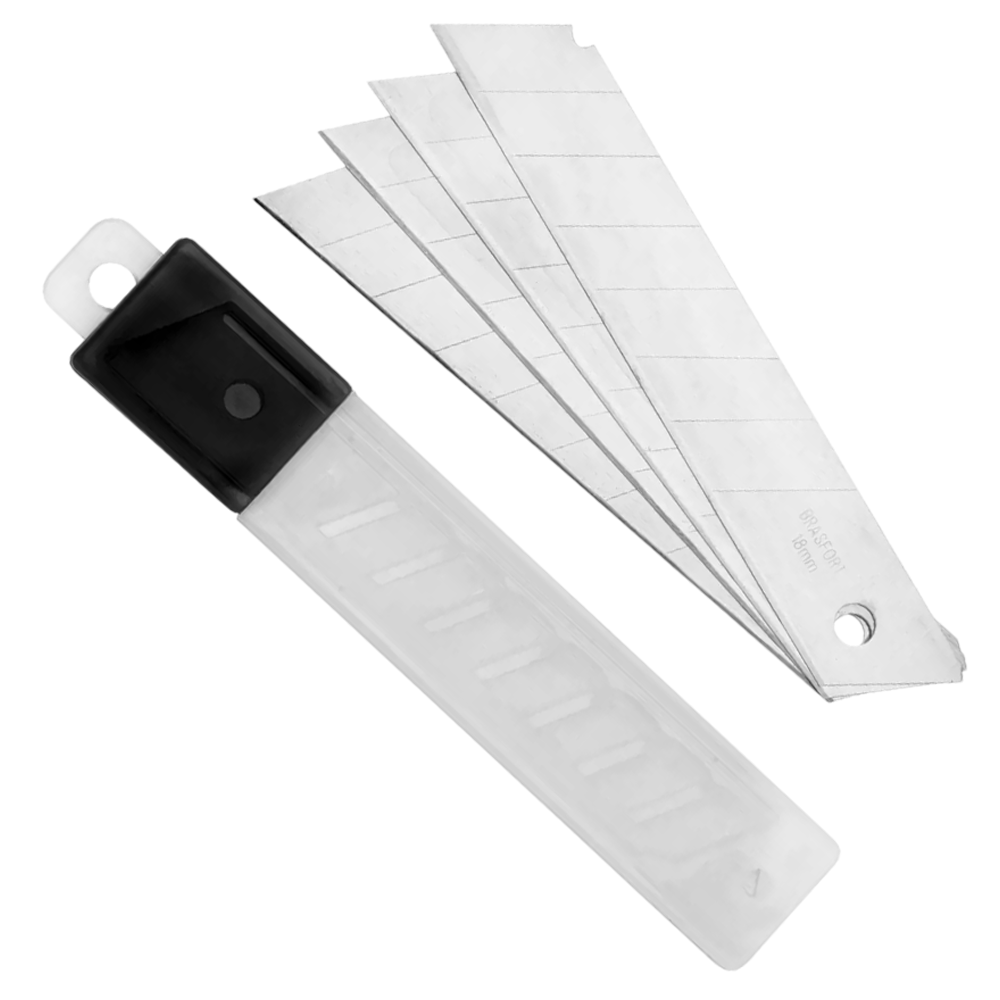 LAMINA PARA ESTILETE 18MM BRASFORT 8602 COM 10 UNIDADE - Imagem 2