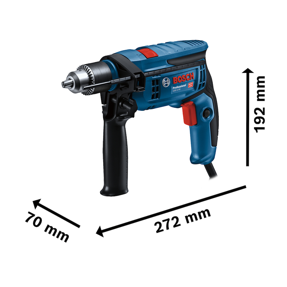 COMBO KIT GSB13RE FURADEIRA DE IMPACTO 1/2 750W + GWS850 ESMERILHADEIRA ANGULAR 4.1/2"(115MM) 850W BOSCH 06012B75D0 110V - Imagem 2