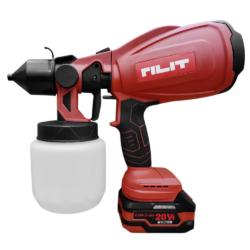PISTOLA DE PINTURA PULVERIZADORA A BATERIA 20V RILIT 700W – COM 01 BATERIA 4.0AH + CARREGADOR BIVOLT