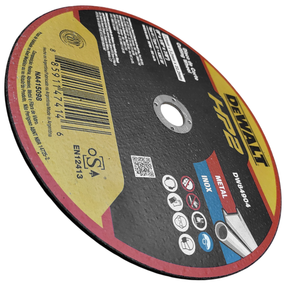 DISCO DE CORTE DEWALT DW84904 230X3.0X22.22 (9X1/8X7/8) INOX HP2 - Imagem 3