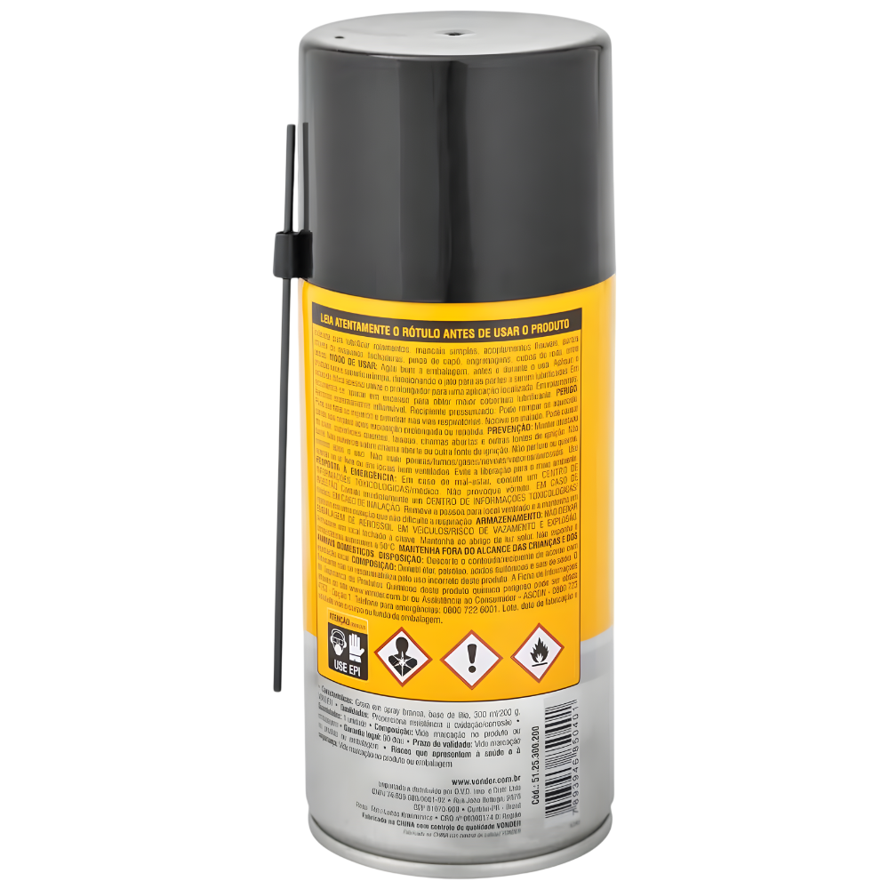 GRAXA SPRAY BRANCA 200G/300ML VONDER 5125300200 - Imagem 2