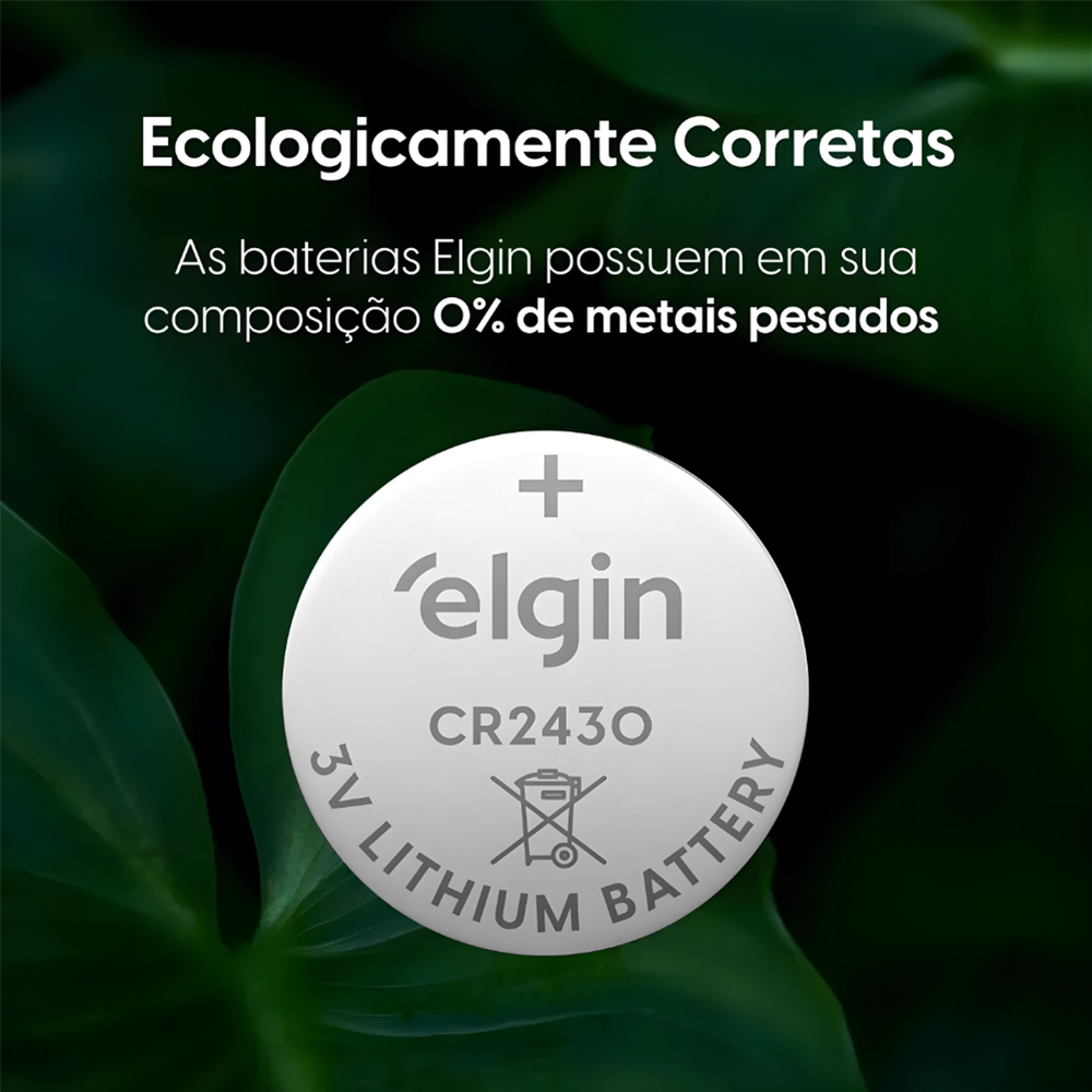 PILHA BATERIA PASTILHA MOEDA ELGIN 8055082304 ELE0082304 2430-3V CR2430 - Imagem 4