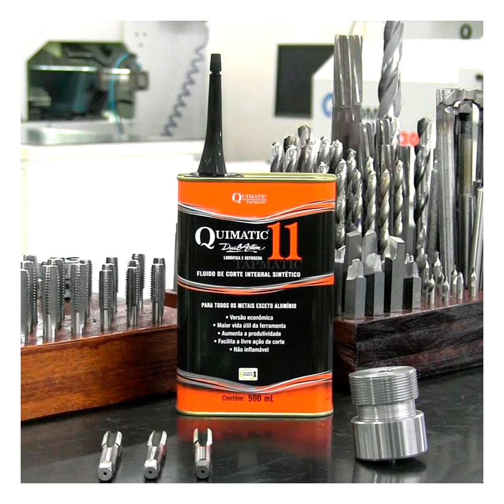 FLUIDO DE CORTE PARA TODOS TIPOS DE METAIS TIPO11 QUIMATIC TAPMATIC AJ1 - 500ML - Imagem 4