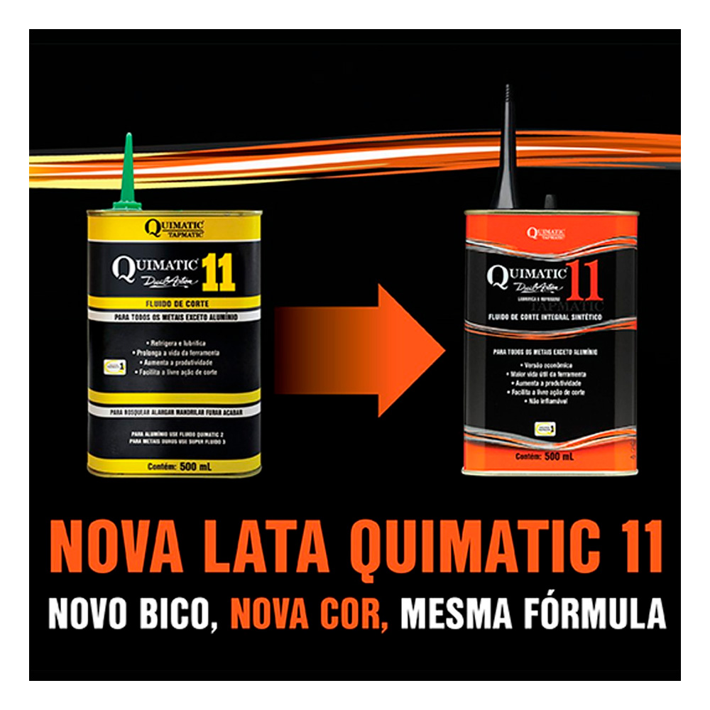 FLUIDO DE CORTE PARA TODOS TIPOS DE METAIS TIPO11 QUIMATIC TAPMATIC AJ1 - 500ML - Imagem 5