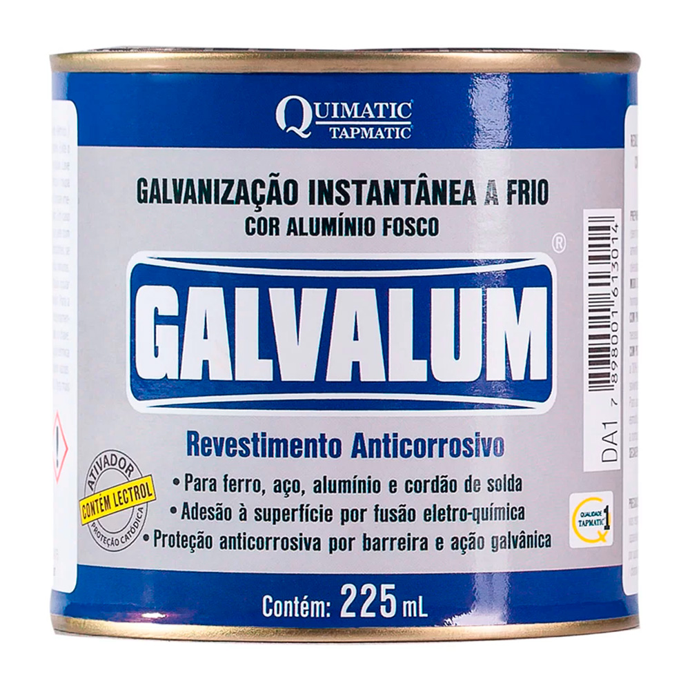 GALVANIZACAO INSTANTANEA A FRIO GALVALUM LATA 225ML QUIMATIC TAPMATIC DA1