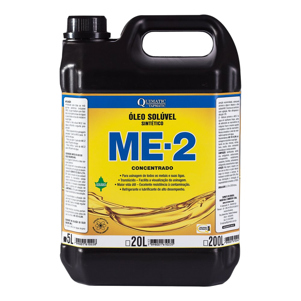 ÓLEO SOLUVEL SINTETICO ECOLOGICO ME-2 5L QUIMATIC TAPMATIC AC2 - Imagem 2