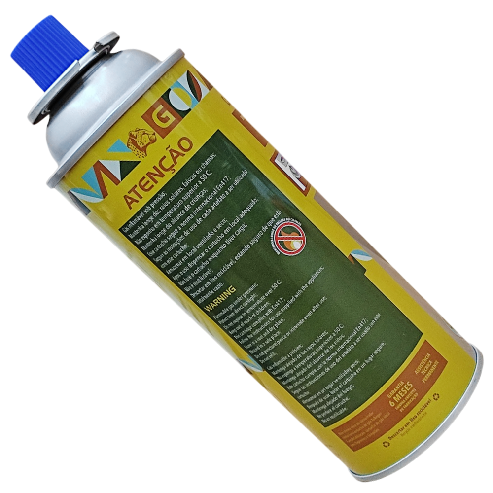 CILINDRO DE GÁS BUTANO PARA MAÇARICO E FOGAREIRO TUBEGAS GUEPARDO 047010 NAUTIKA NTK 227G - Imagem 2