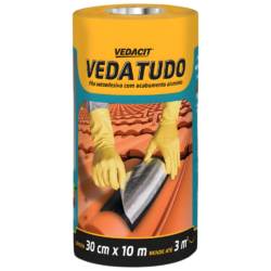 MANTA FITA ADESIVA IMPERMEABILIZANTE VEDATUDO 30CMX10M VEDACIT 132956 - COR ALUMINIO