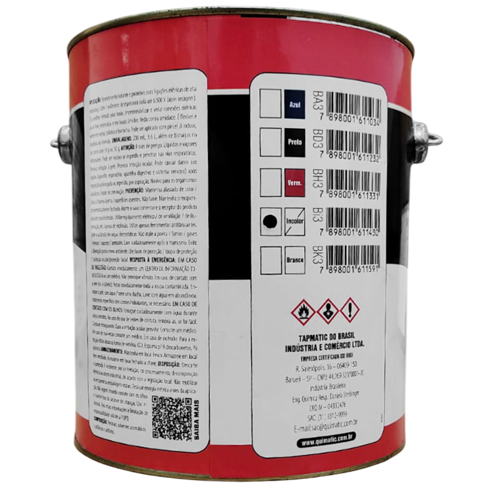 FITA ISOLANTE LÍQUIDA INCOLOR 3.6L QUIMATIC TAPMATIC BI3 - Imagem 2