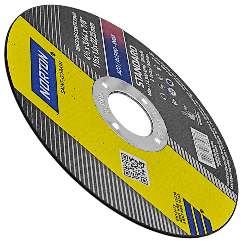 DISCO DE CORTE NORTON 66252849762 115X1.0X22.23 (4.1/2X3/64X7/8) STANDARD - Imagem 3
