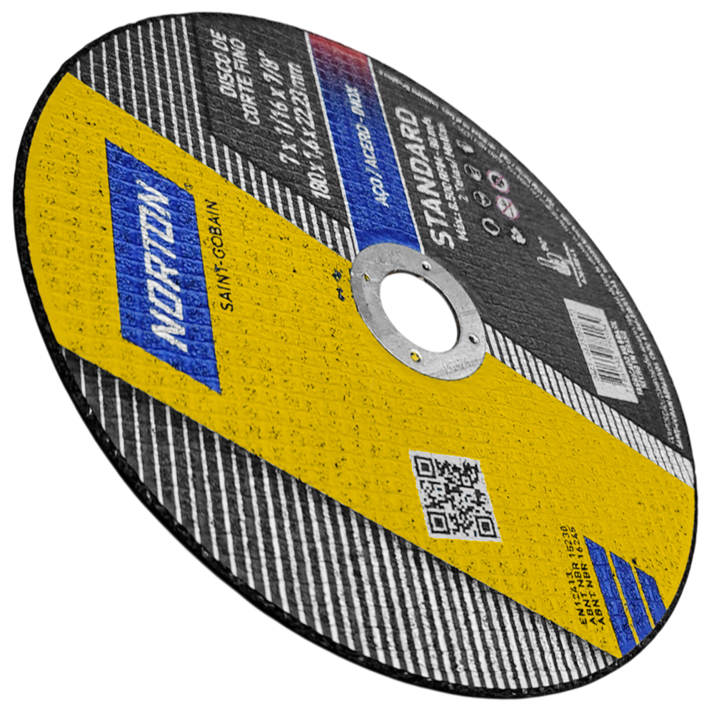 DISCO DE CORTE NORTON 66252850173 180X1.6X22.22 (7X1/16X7/8) STANDARD - Imagem 3