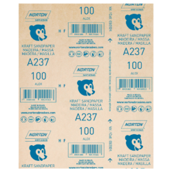 FOLHA DE LIXA MADEIRA NORTON 5539503044 A237 GRÃO 100