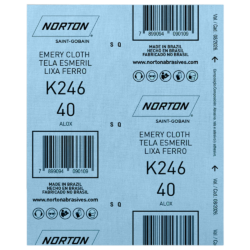 FOLHA DE LIXA FERRO NORTON 5539503244 K246 GRÃO 40
