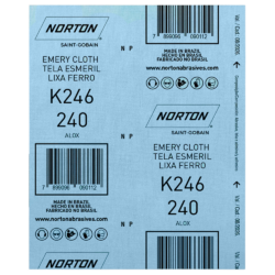 FOLHA DE LIXA FERRO NORTON 5539503263 K246 GRÃO 240
