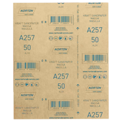 FOLHA DE LIXA MASSA/MADEIRA NORTON 5539503072 A257 GRÃO 220