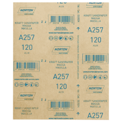 FOLHA DE LIXA MASSA/MADEIRA NORTON 5539503063 A257 GRÃO 120