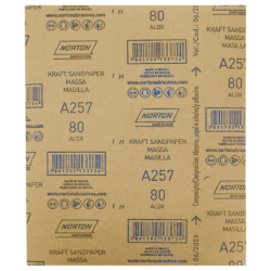 FOLHA DE LIXA MASSA/MADEIRA NORTON 78072743117 A257 GRÃO 80