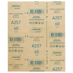 FOLHA DE LIXA MASSA/MADEIRA NORTON 69957385064 A257 GRÃO 60