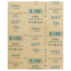 FOLHA DE LIXA MASSA/MADEIRA NORTON 69957385066 A257 GRÃO 150