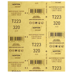 FOLHA DE LIXA DAGUA NORTON 66261161505 T223 GRÃO 320