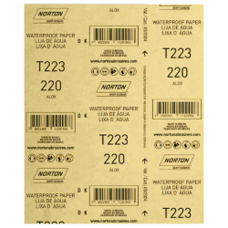 FOLHA DE LIXA DAGUA NORTON 66261161502 T223 GRÃO 220