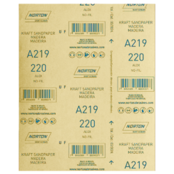 FOLHA DE LIXA NOFIL NORTON 05539503032 A219 GRÃO 220