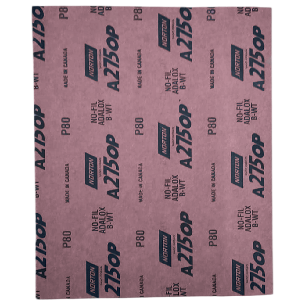 FOLHA DE LIXA NOFIL NORTON 05539534932 A275 CHAMPAGNE GRÃO 80