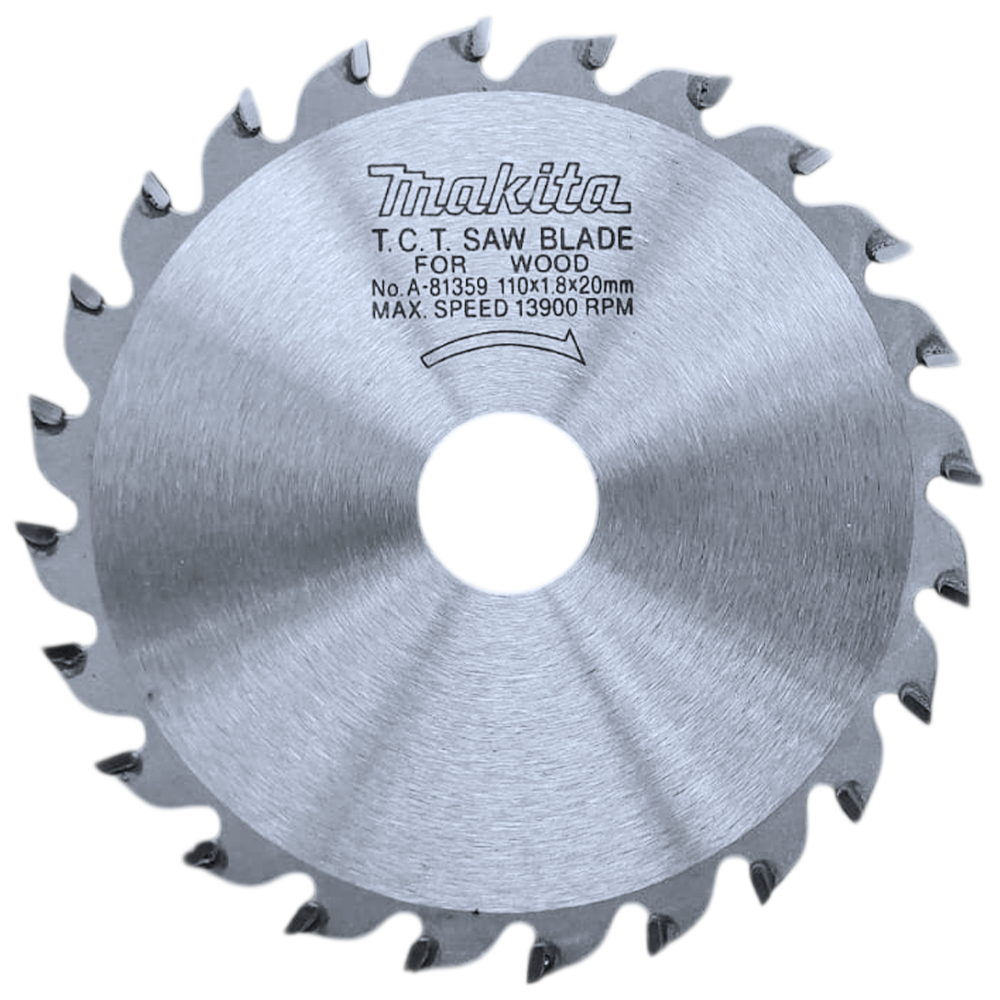 DISCO DE SERRA WIDEA PARA MADEIRA 4.3/8" 24 DENTES (110MMX1.85X20MM) MAKITA A-83749