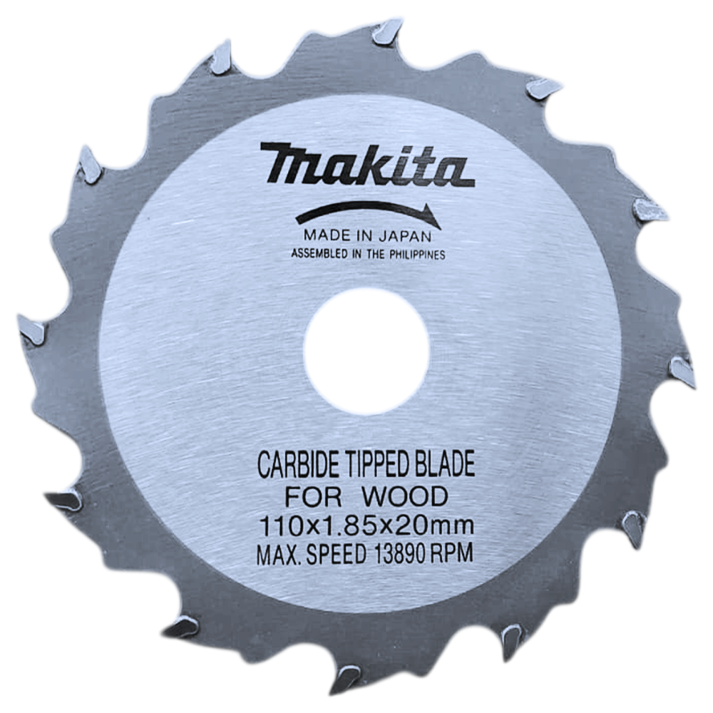 DISCO DE SERRA WIDEA PARA MADEIRA 4.3/8" 12 DENTES (110MMX1.85X20MM) MAKITA A-90093