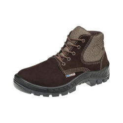 BOTINA CADARCO COURO NUBUCK CAFE SOLADO PRETO BICO PVC 50B26-CB-BP MARLUVAS 54330