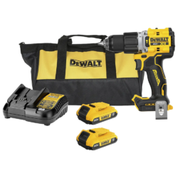 PARAFUSADEIRA/FURADEIRA DE IMPACTO 1/2" A BATERIA 20V BRUSHLESS E-CLUTH DEWALT DCD806D2BR - COM 2 BATERIA 2.0AH,CARREGADOR E BOLSA