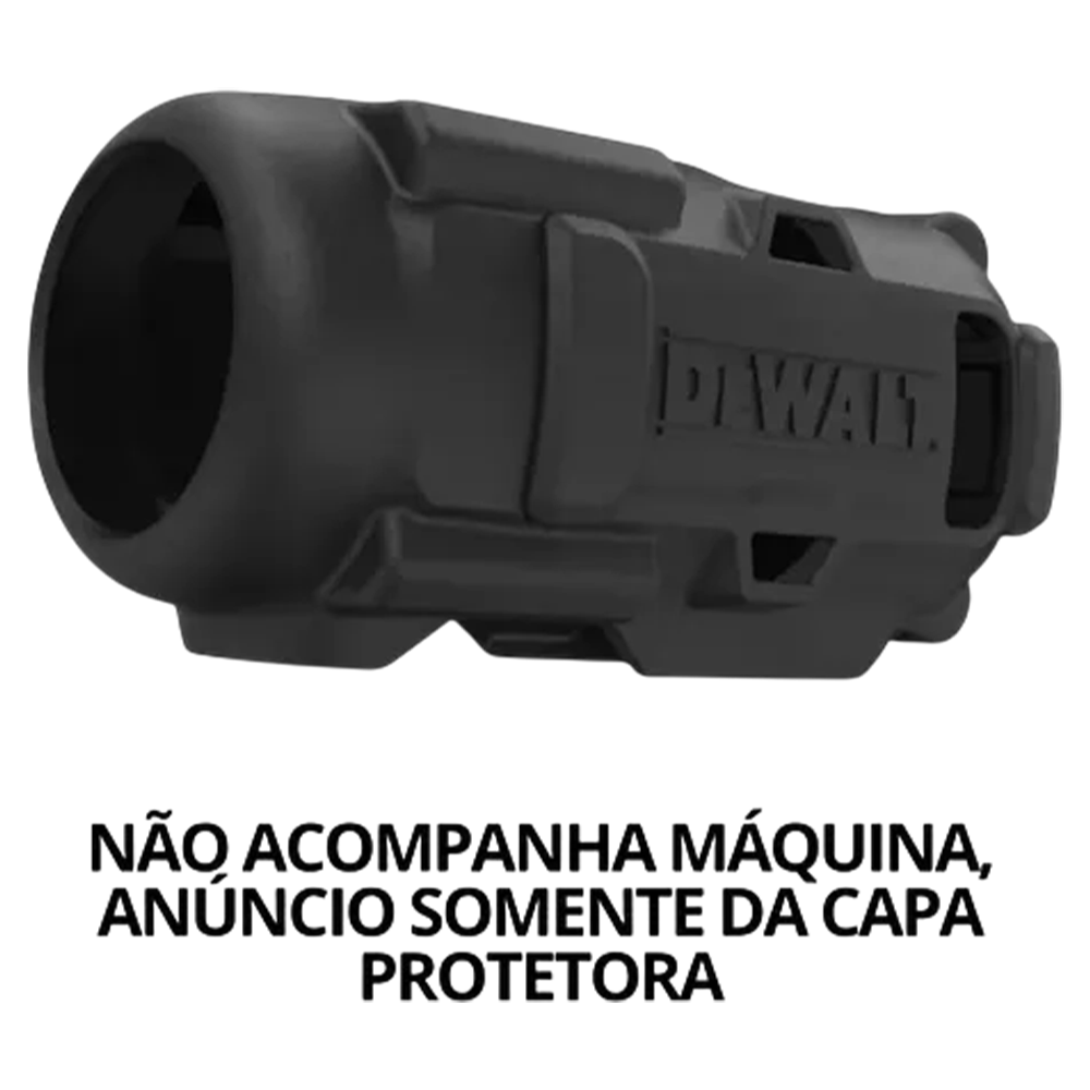 CAPA DE BORRACHA PROTETOR PARA CHAVE DE IMPACTO DCF892 DEWALT PB891-92B - Imagem 3